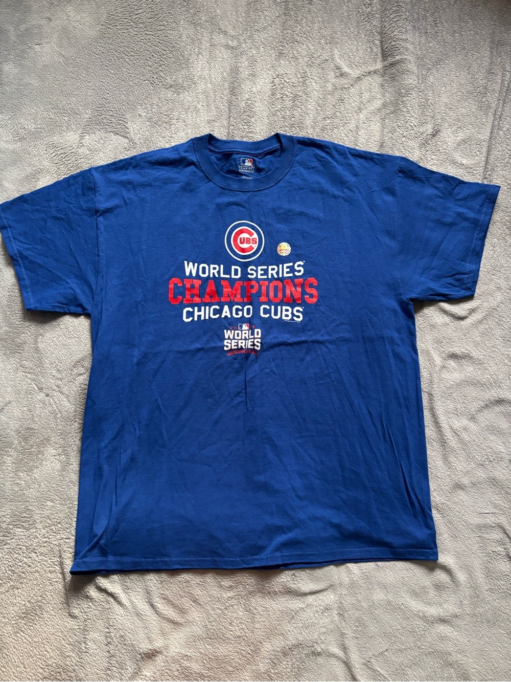 NEW CHICAGO CUBS 2016 WORLD SERIES CHAMPIONS ROYAL BLUE XL T-SHIRT WSC X-large